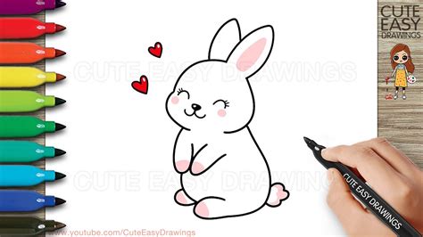 簡單兔子畫法|兒童簡筆畫可愛的小兔子 How to Draw a Cute Rabbit ...